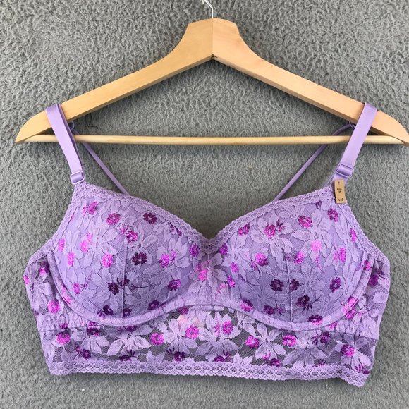 Victoria’S Secret Other - New Victoria’S Secret Padded Lace Wired Push Up Bralette size L